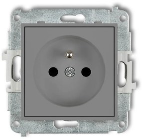 Zásuvka jednoduchá Z/U sivá mat 27MGP-1ZP