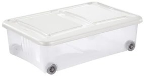 Tontarelli Úložný box s vekom Stockbox 28 l,  transparentná/biela