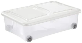 Tontarelli Úložný box s vekom Stockbox 28 l,  transparentná/biela