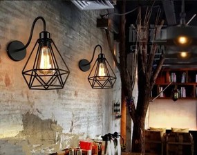 Toolight - Nástenná lampa Reno 1xE27 180986C, čierna, OSW-00014