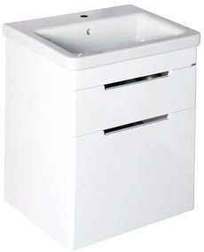 Sapho Sapho, ELLA umývadlová skrinka 46,5x65x38,5cm, 2x zásuvka,biela (70052), EL052-3030
