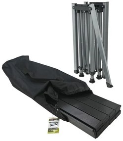 Skladací kempingový stôl 123x55cm antracit