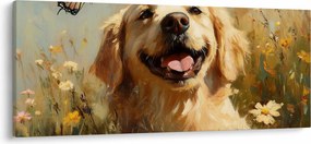 Obraz - Šťastný psík (120x50 cm)