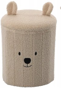 Roztomilá detská skladacia pufa s úložným priestorom ružová