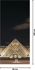 Fototapeta na dvere - Louvre v noci (95x205cm)