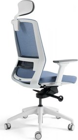 bestuhl -  BESTUHL Kancelárska stolička J17 WHITE SP modrá svetlá