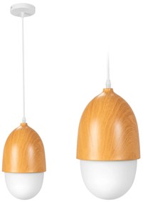 Toolight - závená lampa E27 60W APP952-1CP, hnedá-biela, OSW-04035