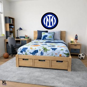 Textilná nálepka na stenu - logo "Inter Miláno" Veľkosť: 60 cm