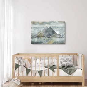 Obraz - Pyramídy v modrom filtri (90x60 cm)