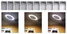 LED Stmievateľná stolná lampa s lupou LED/6W/5V čierna