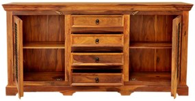 furniture-nabytek.cz - Komoda drevo kov z indického masívneho dreva palisander 180x90x45