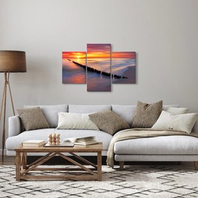 Obraz - Západ slnka, Baltské more, Poľsko (90x60 cm)