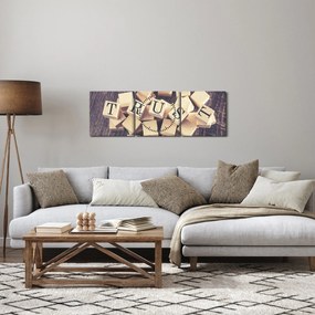 Obraz - Dôvera (s hodinami) (90x30 cm)