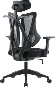 Herná ergonomická stolička ERACER H3246 — sieť / látka, sivá / čierna