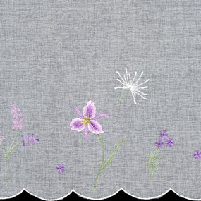 KRÁTKA ZÁCLONA NA PÚTKACH INESA 150X40 CM KVETY