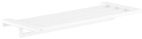 Hansgrohe AddStoris - Polička na uteráky s držiakom uteráka, matná biela 41751700