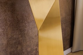 Konzola EXTRAVAGANCIA 140 cm s nohami v šampansko-zlatej farbe s bielou mramorovou doskou