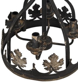 Patinovaná hnedá závesná lampa retro