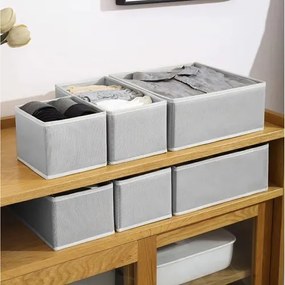 Ruhhy 25764 Skladací organizér na spodnú bielizeň 6 ks sivý