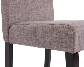 Jedálenská stolička Litta sivá látka (SET 2 ks) - Tmavo hnedá