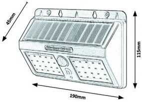 Rabalux OSTRAVA LED solárna lampa 7881