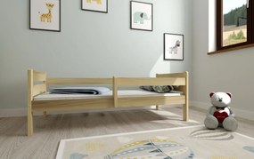 Detská posteľ EDITA z masívu borovice - 200x90 cm - prírodná