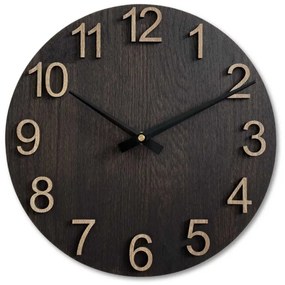 Dizajnové nástenné hodiny z masívneho dreva I SENTOP MAS017-3169-hands/black