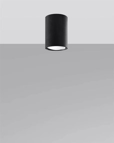 Stropné svietidlo Lagos, 1x čierne kovové tienidlo, (10 cm)