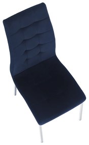 Jedálenská stolička Gerda New - modrá (Velvet) / chróm