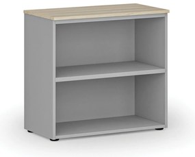 Kancelársky regál PRIMO GRAY, 800 x 420 x 740 mm, sivá/dub prírodný