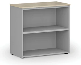 Kancelársky regál PRIMO GRAY, 800 x 420 x 740 mm, sivá/dub prírodný