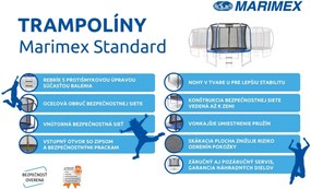 Marimex | Trampolína Marimex Standard 244 cm ružová + ochranná sieť + rebrík ZADARMO | 19000110