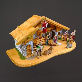 AMADEA Drevený betlehem BEZ FIGURÍK 65 cm