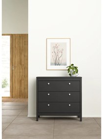 Čierna nízka komoda 82x80 cm Madrid – Tvilum