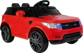 LEAN CARS Elektrické autíčko HL1638 s diaľkovým ovládaním, MP3 a LED svetlom červené