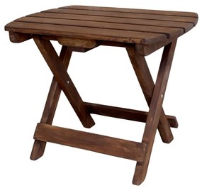 Hnedý skladací odkladací stolík Adirondack - 50*35*40 cm