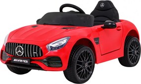 Ramiz Mercedes Benz GT batéria pre deti Červená + diaľkové ovládanie + pomalý štart + MP3 LED