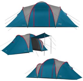 Rodinný stan NILS Camp NC6431 Highland IV modrý/svetlo sivý