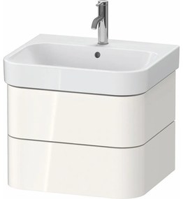 DURAVIT Happy D.2 Plus závesná skrinka pod umývadlo, 2 zásuvky, 575 x 490 x 415 mm, biela vysoký lesk, HP4385022220000