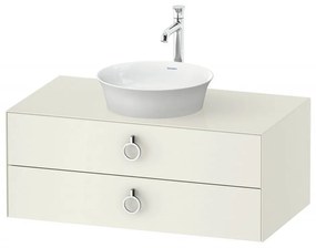 DURAVIT White Tulip závesná skrinka pod umývadlo na dosku, 2 zásuvky, 1000 x 550 x 408 mm, nordická biela vysoký lesk, WT49910H4H4