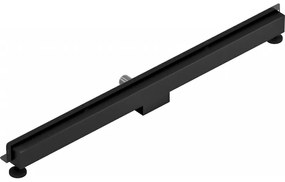 Mexen Flat nerezový sprchový žľab na stenu 110 cm vzor WALL, čierny, 1730110