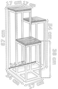 Stojan na kvety MUNIR biely mramor
