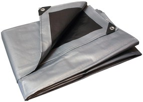 Foxigy Krycia plachta strieborno - čierna 4x5 m 260 g/m2