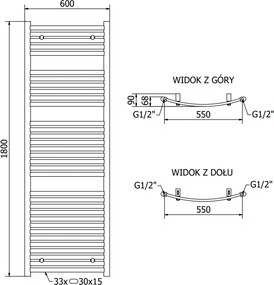 Mexen Helios, elektrické vykurovacie teleso 1800 x 600 mm, 900 W, biela, W103-1800-600-2900-20