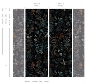 WALLCOLORS Botanic black wallpaper - tapeta POVRCH: Prowall Eco