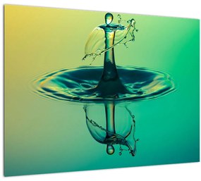 Sklenený obraz kvapky vody (70x50 cm)