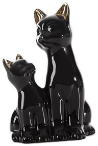 DEKORAČNÁ SOŠKA CAT 15X11X22 CM ČIERNA