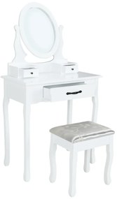 Dekoratívny stolík so stoličkou LINET NEW, biely