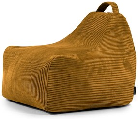 Menčestrový detský sedací vak v horčicovej farbe Game Amuse – SLOWDOWN