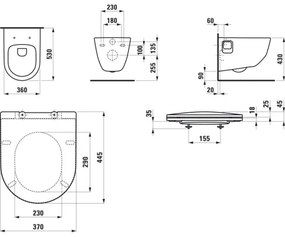 LAUFEN H8669540000001 - Závesné WC PRO + WC sedadlo SoftClose PRO